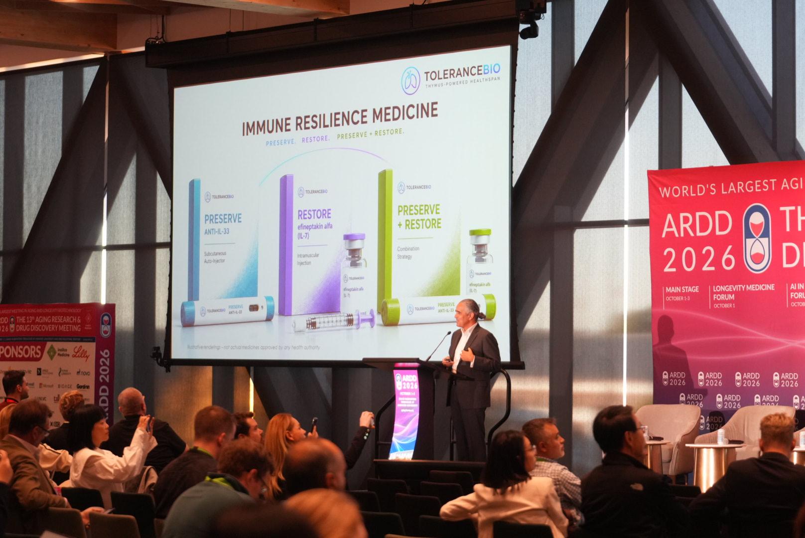 Tolerance Bio — Thymus biology and immune resilience at ARDD 2026